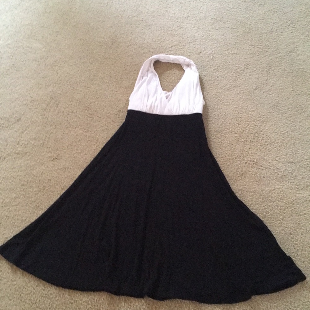 Stretch halter swing dress